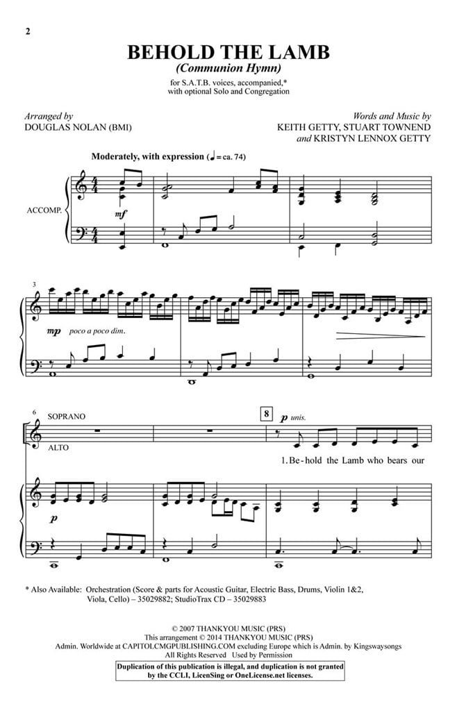 Behold the Lamb (Communion Hymn)